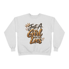 Load image into Gallery viewer, Just A Girl and Her Locs Unisex EcoSmart® Crewneck Sweatshirt

