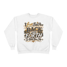 Load image into Gallery viewer, Back &amp; Forth Bling Sweatshirt – “I Love Both Places” Statement Unisex EcoSmart® Crewneck Sweatshirt
