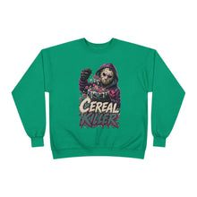 Load image into Gallery viewer, Cereal Killer Halloween Sweatshirt | Masked Horror Graphic Unisex EcoSmart® Crewneck Sweatshirt
