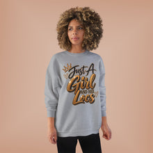 Load image into Gallery viewer, Just A Girl and Her Locs Unisex EcoSmart® Crewneck Sweatshirt
