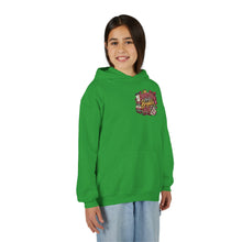 Load image into Gallery viewer, Booked for a Brighter Me Girls Hoodie | Inspirational Reading &amp; Big Dreams Youth Heavy Blend Hooded Sweatshirt
