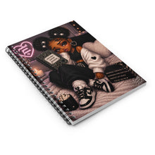 Load image into Gallery viewer, Onyx and Frost Emotional Support Spiral Notebook - Ruled Line
