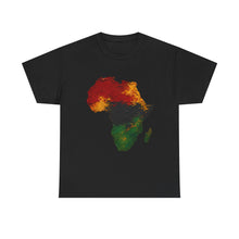 Load image into Gallery viewer, Juneteenth Africa Textured Paint Stroke T-Shirt | Pan African Art Shirt | Afrocentric Pride Tee | Black History Unisex Heavy Cotton Tee
