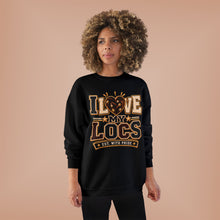 Load image into Gallery viewer, I Love My Locs Varsity Crewneck Unisex EcoSmart® Crewneck Sweatshirt
