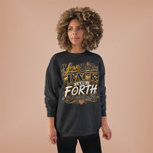 Load image into Gallery viewer, Back &amp; Forth Bling Sweatshirt – “I Love Both Places” Statement Unisex EcoSmart® Crewneck Sweatshirt
