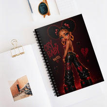 Load image into Gallery viewer, Black Cherry Cry Baby Notes Spiral Notebook - Ruled Line
