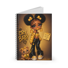 Load image into Gallery viewer, Honey Gold Cry Baby Notes Spiral Notebook - Ruled Line

