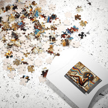 Load image into Gallery viewer, Rhythm of Her Soul – Colorful Afro Art Puzzle (110, 252, 520, 1014-piece)
