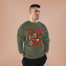 Load image into Gallery viewer, Fall-In’ for Coffee Unisex EcoSmart® Crewneck Sweatshirt
