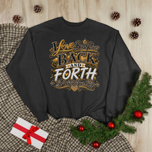Load image into Gallery viewer, Back &amp; Forth Bling Sweatshirt – “I Love Both Places” Statement Unisex EcoSmart® Crewneck Sweatshirt
