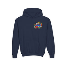 Load image into Gallery viewer, Small Dude Big Plans Boys Basketball Hoodie | Motivational Kids Graphic Youth Heavy Blend Hooded Sweatshirt
