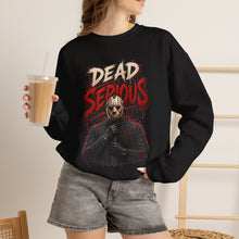 Load image into Gallery viewer, Dead Serious Halloween Sweatshirt | Masked Horror Streetwear Unisex Heavy Blend™ Crewneck Sweatshirt
