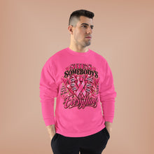 Load image into Gallery viewer, She’s Somebody’s Everything Breast Cancer Awareness | Pink Ribbon Family Support Unisex EcoSmart® Crewneck Sweatshirt
