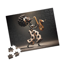Load image into Gallery viewer, Jazz in Her Soul – Afrocentric Music ArtPuzzle (110, 252, 520, 1014-piece)
