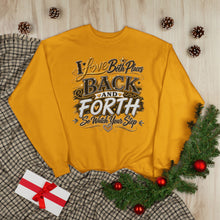 Load image into Gallery viewer, Back &amp; Forth Bling Sweatshirt – “I Love Both Places” Statement Unisex EcoSmart® Crewneck Sweatshirt
