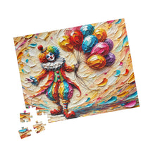 Load image into Gallery viewer, Colorful Carnival Dreams – Whimsical Clown &amp; Balloons Jigsaw Puzzle (110, 252, 520 or 1014 piece options)
