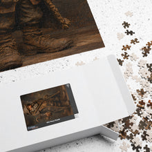 Load image into Gallery viewer, The Wandering Storyteller – Rustic Old World Traveler Puzzle (110, 252, 520, 1014-piece)
