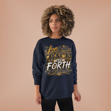 Load image into Gallery viewer, Back &amp; Forth Bling Sweatshirt – “I Love Both Places” Statement Unisex EcoSmart® Crewneck Sweatshirt
