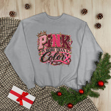 Load image into Gallery viewer, Pink Is More Than a Color Breast Cancer Awareness Unisex EcoSmart® Crewneck Sweatshirt
