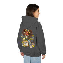 Load image into Gallery viewer, Young Boss Energy Lemonade CEO | Girls Inspirational Graphic Youth Heavy Blend Hooded Sweatshirt
