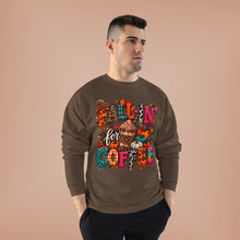 Load image into Gallery viewer, Fall-In’ for Coffee Unisex EcoSmart® Crewneck Sweatshirt
