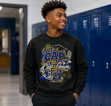 Load image into Gallery viewer, No Cap — Just a Cap &amp; Gown' Crewneck Sweatshirt
