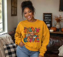 Load image into Gallery viewer, Fall-In’ for Coffee Unisex EcoSmart® Crewneck Sweatshirt
