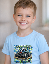 Load image into Gallery viewer, (Youth) It's Ok To Be Different Autism Awareness T-Shirt

