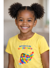 Load image into Gallery viewer, (Youth) Autism Is My Superpower Autism Awareness T-Shirt
