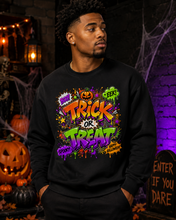 Load image into Gallery viewer, Halloween Trick or Treat Crewneck Sweatshirt
