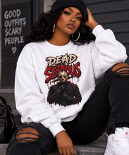 Load image into Gallery viewer, Dead Serious Halloween Sweatshirt | Masked Horror Streetwear Unisex Heavy Blend™ Crewneck Sweatshirt
