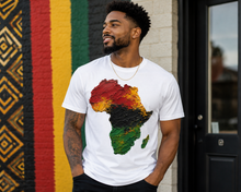 Load image into Gallery viewer, Juneteenth Africa Textured Paint Stroke T-Shirt | Pan African Art Shirt | Afrocentric Pride Tee | Black History Unisex Heavy Cotton Tee
