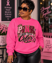 Load image into Gallery viewer, Pink Is More Than a Color Breast Cancer Awareness Unisex EcoSmart® Crewneck Sweatshirt
