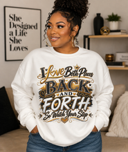 Load image into Gallery viewer, I Love Both Places Back &amp; Forth Unisex EcoSmart® Crewneck Sweatshirt
