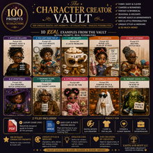 Load image into Gallery viewer, The Character Creator Vault | 100 Unique Digital Art Character Prompts
